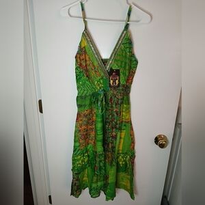 JUNGLEE BILLEE Green Floral Sundress